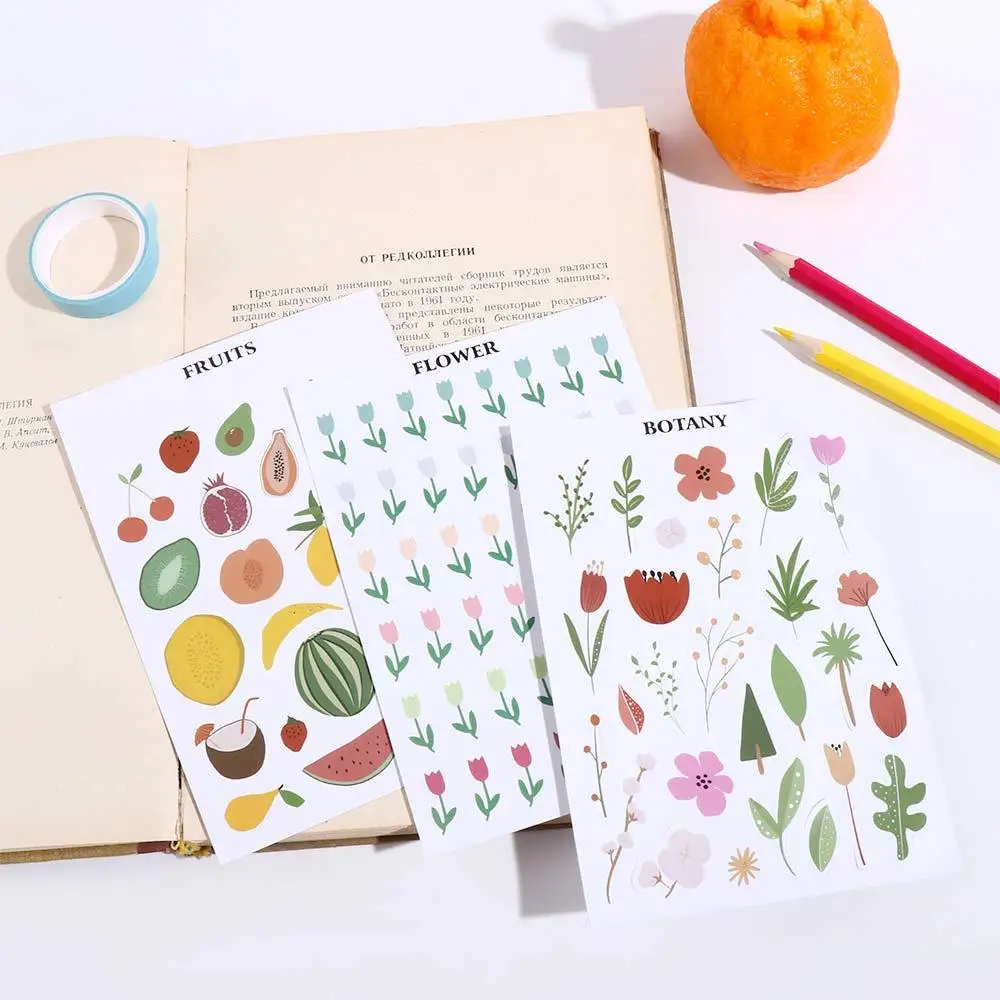 Album Planner Decoration Gift Self-adhesive Diary Scrapbooking Stickers Decorative Decals Label Stickers Stationery Stickers