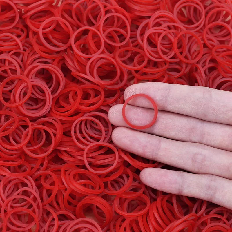 Versatile Red Elastic Bands for School and Office Use