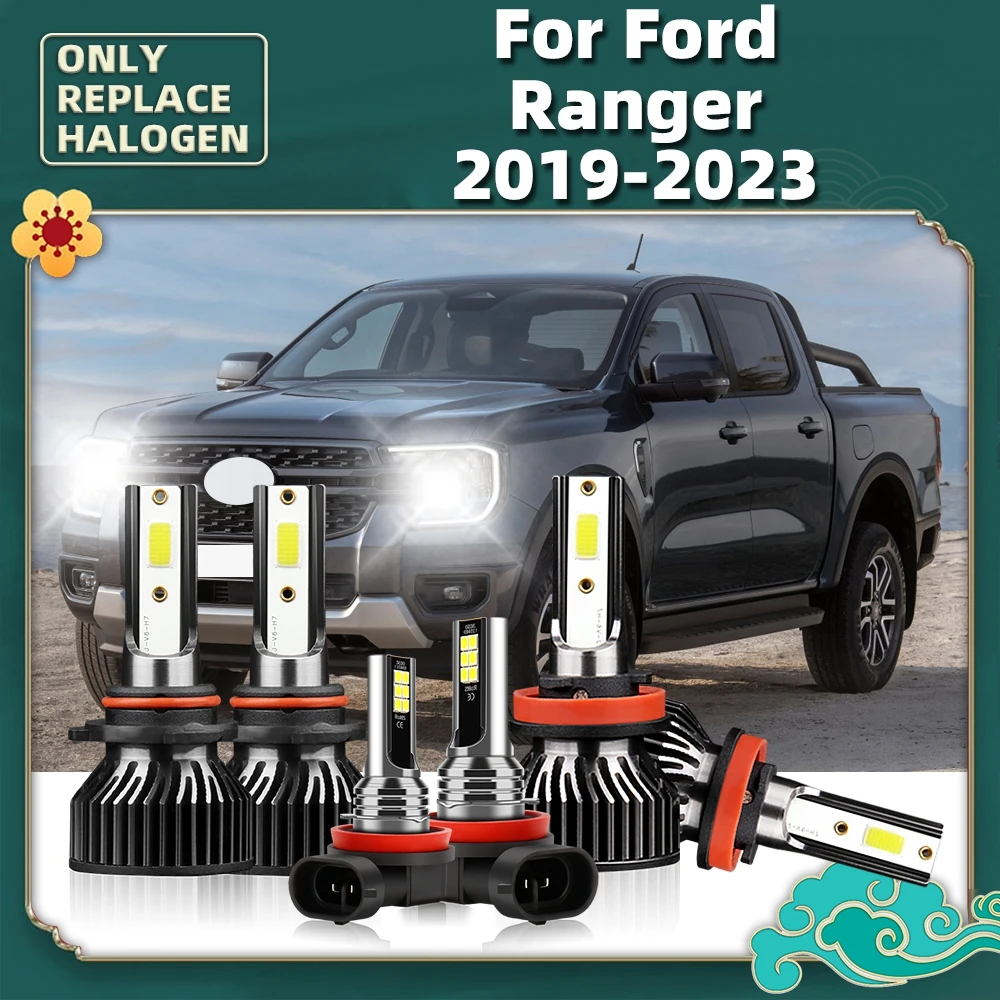 LED Lamps 12V For Ford Ranger 2023 2022 2021 2020 2019 Car Headlights ...
