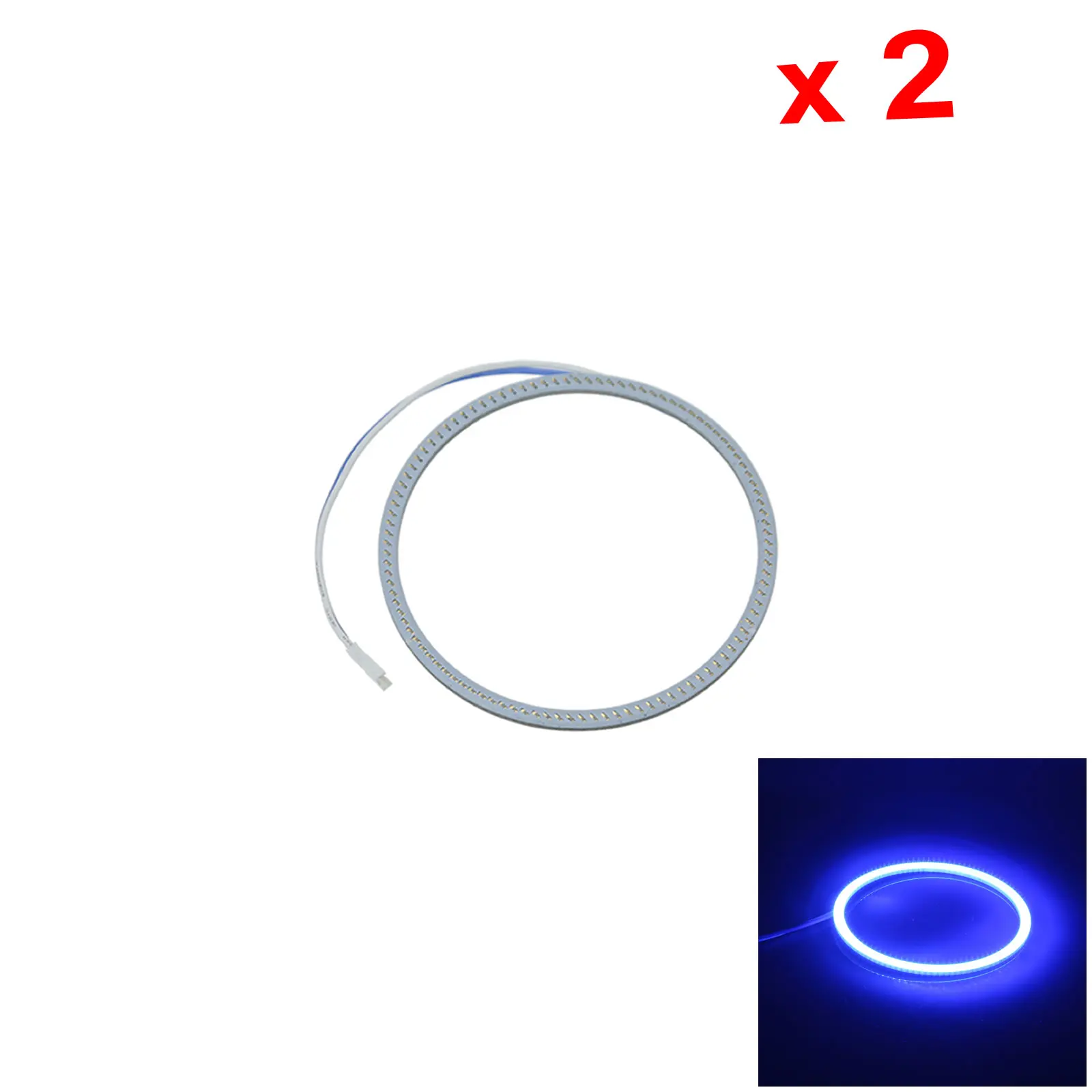 

2x синие автомобильные кольца с ангельским глазом, фотолампа 90 мм, 1 излучатель, фотолампа