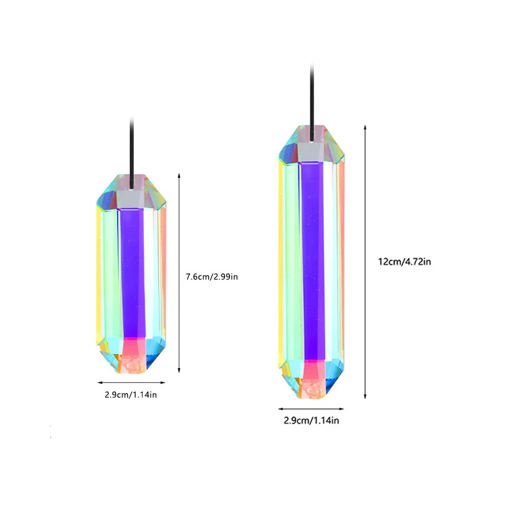 Sun Catcher 76/120mm Rainbow Reflection Crystal Suncatcher Faceted Glass Chandelier Prism Replacement Pendant Window Hanging Decor