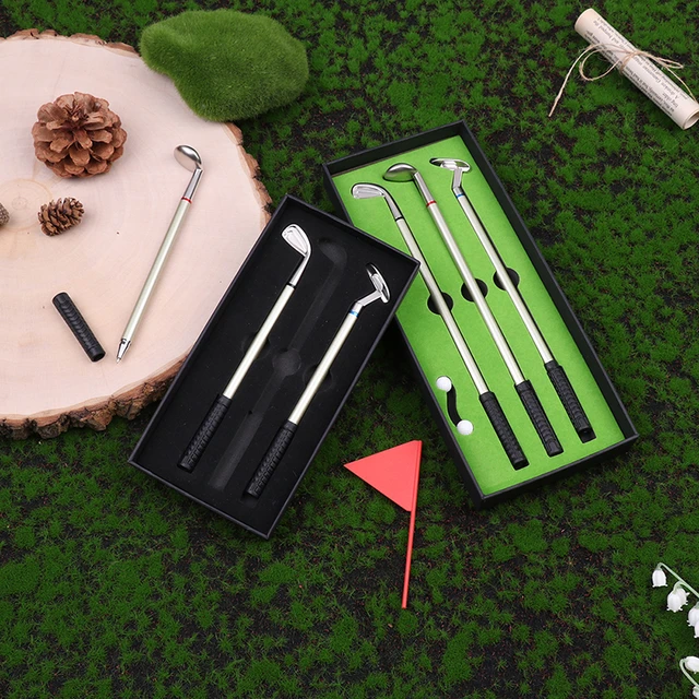 Ensemble de stylos de golf de bureau, mini stylo à bille de golf, cadeau  comprenant Putting Green, 3 stylos de golf, Ikand Feel, jeux de bureau,  cadeau scolaire - AliExpress