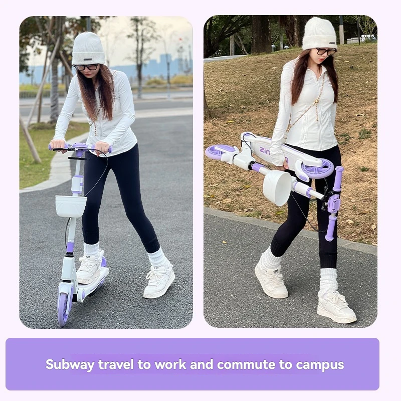 Teenagers and Kids Scooters Adult Two-Wheeled Collapsible City Campus Scooter 12 children scooter folding scooter