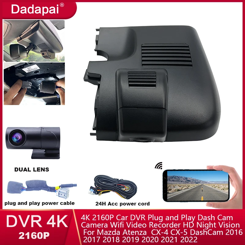 4K2160PCarDVRPlugandPlayDashCamCameraWifiVideoRecorderHD