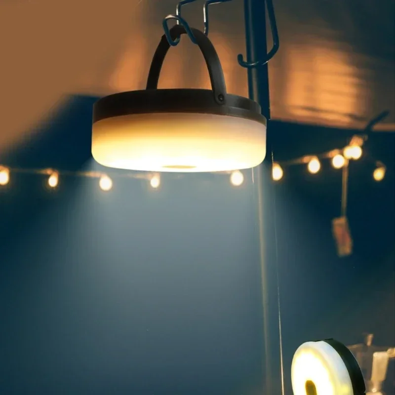 Portable Rollable Camping Lamp Outdoor Atmospheres Light LED Tent String Light Decorative Lamp Camping Accessories Rechargeable