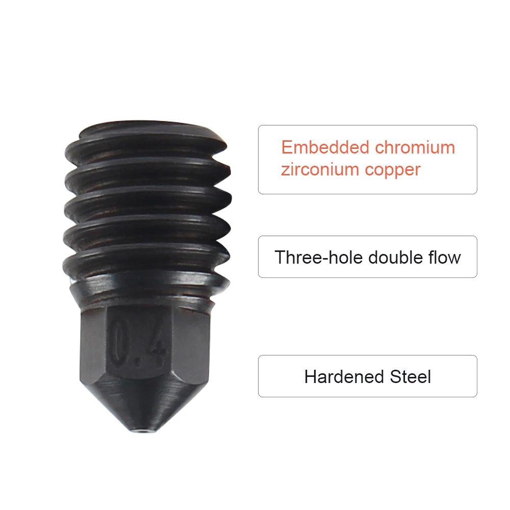 CHTNOZZLE For Bambu Lab X1 P1P Hotend Heater Block Nozzles 0.4/0.6mm High Flow Hardened Stee CHTNOZZLES 3D Printer Accessories