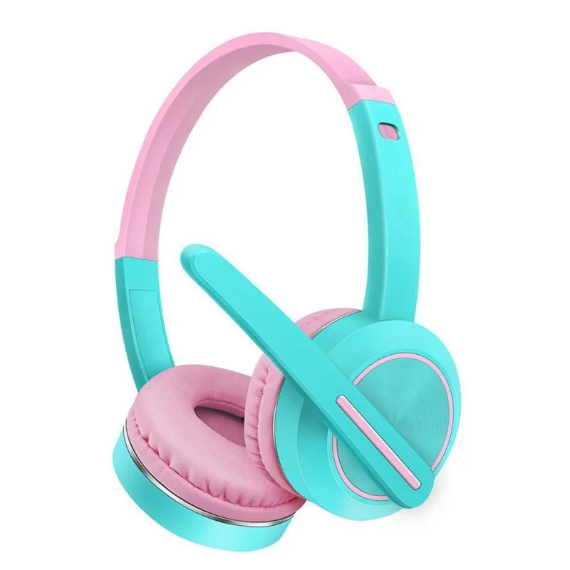 

AKZ-K25Wireless Bluetooth 5.0 Headphones With Mic Stereo Music Adjustable Over-head HeadsetGame Computer Earphones for Children