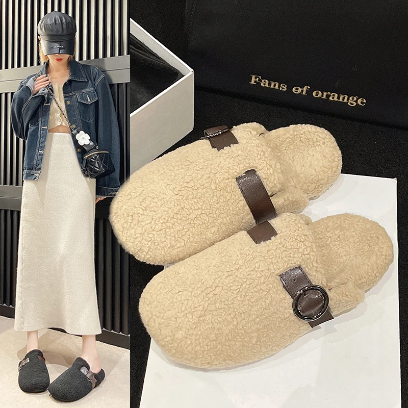 

Сланцы женские из флока, на плоской подошве, с мехом, 2023 ПЗУ