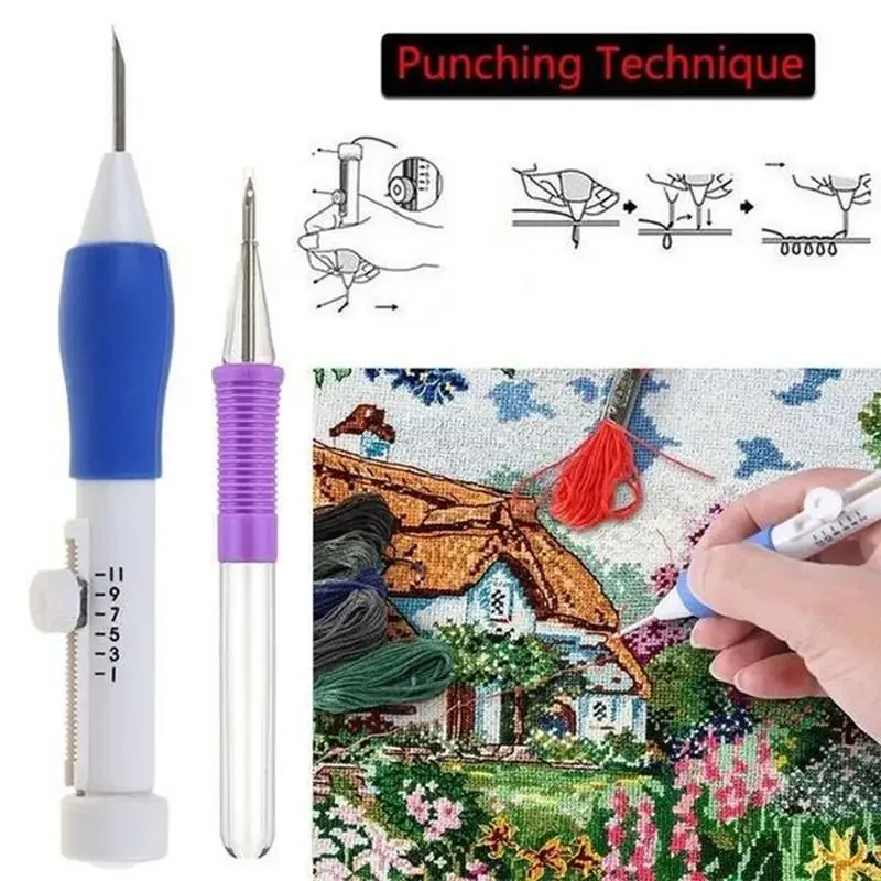 7 Pcs Embroidery Punch Needle Stitching Tool Set Embroidery Pen Set DIY Sewing Kit for Craft Knitting Sewing Tool Droshipping