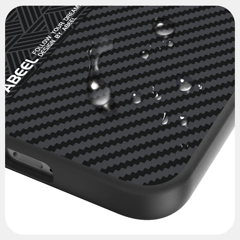 Sleek Carbon Fiber Pattern MagSafe Case with Alloy Camera Protection