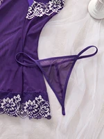 Purple Women Lace Babydoll Dress Soft Sleepwear Underwear Festival Gift - Image 4