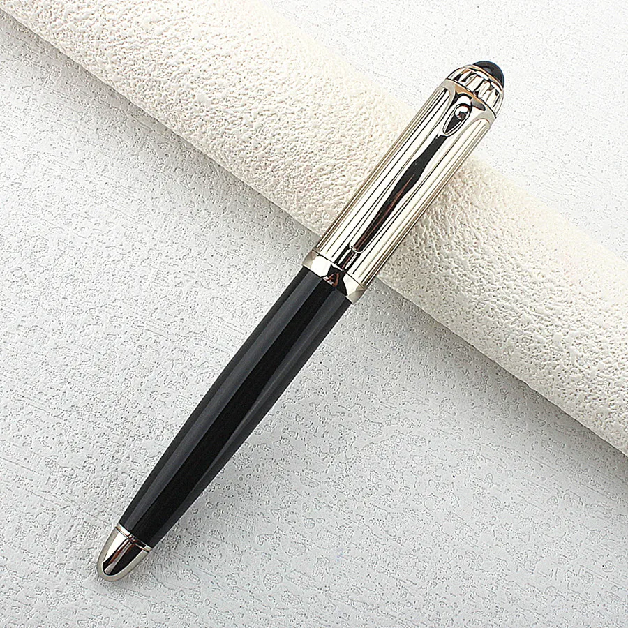 Silver And Black Rollerball Ink Pen Set For Office Writing_voghion.com