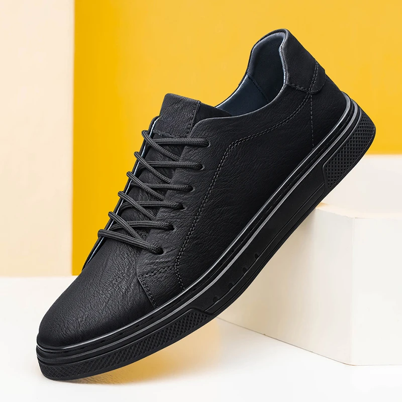 Genuine Leather Flats Handmade Casual Shoes Men's Lace Up Oxford Walking Shoes Outdoor Jogging Office Men's Dress Footwear