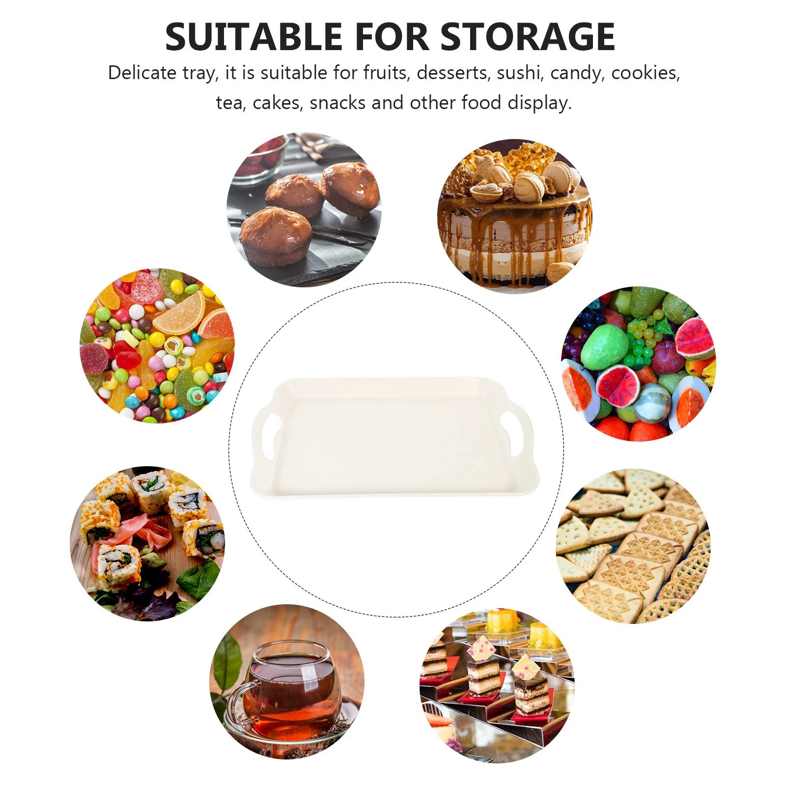 Two Ear Handle Tray Cake Stand Dessert Plate Fruit Bowl Display Rack Trays For Serving Tray With Handles Tea Set Tray Bowls 6