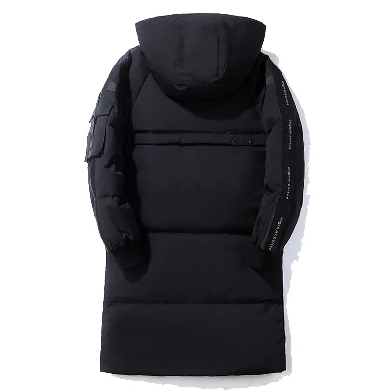 Man Jacket 2021 Winter Plus Long Down Jackets Warm Thick Hood Coats Men Fashion Outwear Outfits Classic Windproof Pockets Parkas