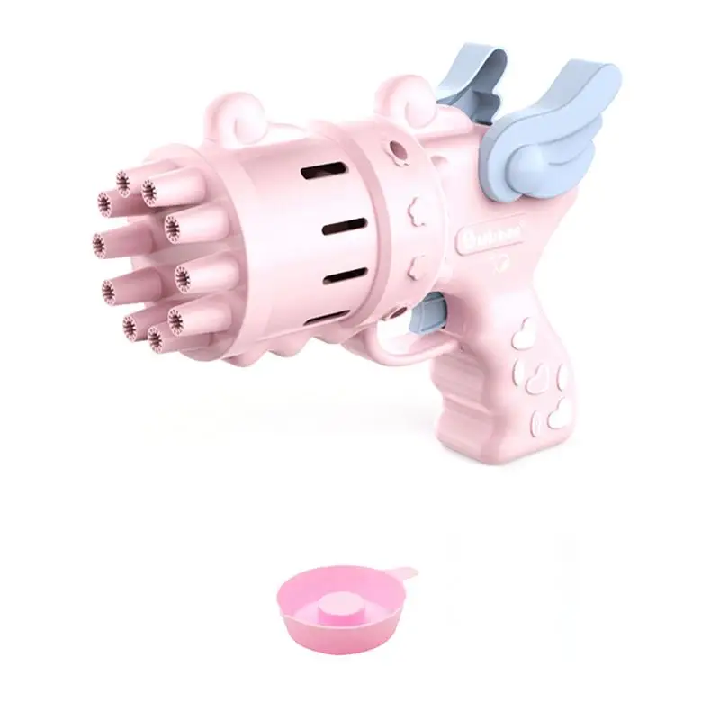 

Bubble Machine 10 Hole Portable Bubble Machine Toys 2022 Upgrade Toy Gift Bubble Machine Angel Wings Chasing Bubble Machine 10