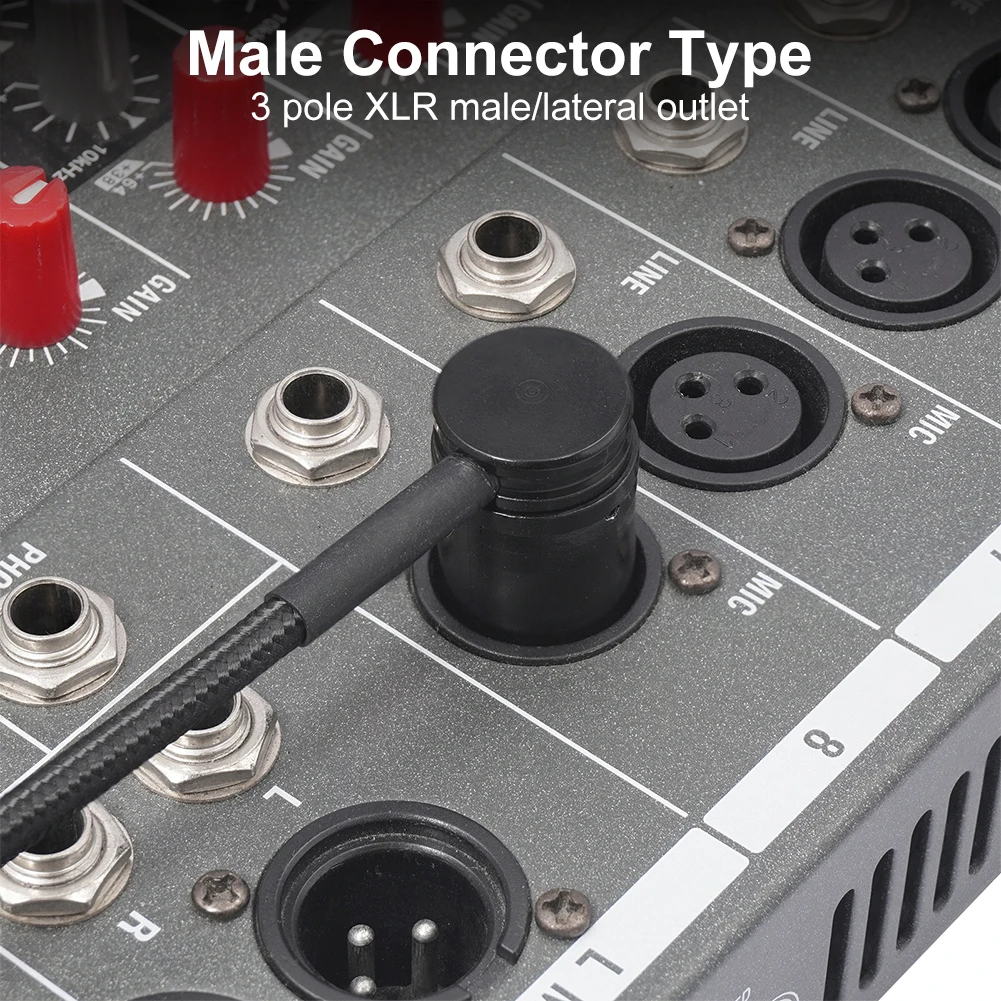 Male/Female Professional XLR Adapter with Wrench XLR Audio Gold Plated Connector Plug 90 Degree Right Angle for Microphone Mixer