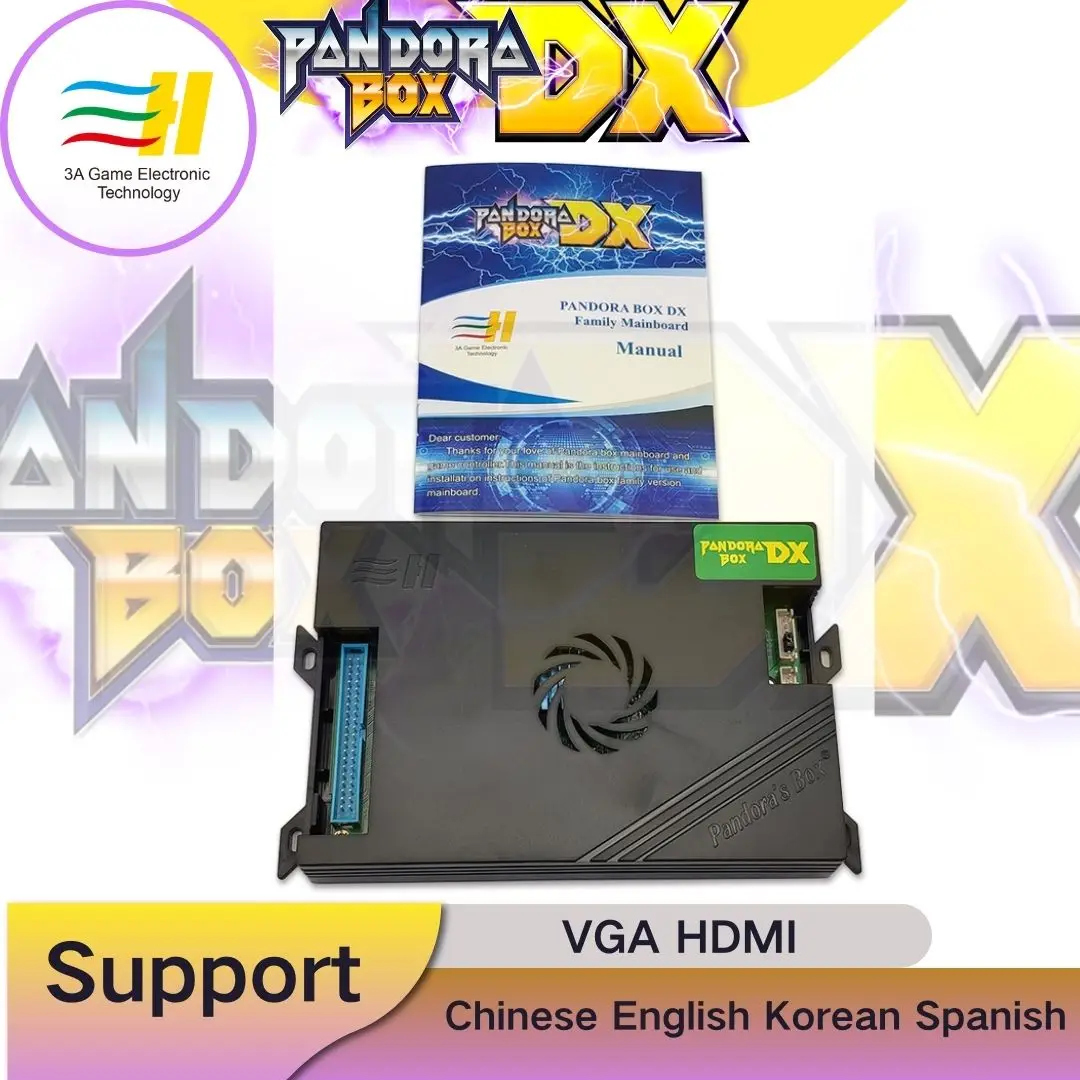 

Pandora Box DX Family Mainboard Built-in 3000 in 1 Arcade Game Support VGA HDMI Output Game Archive 3D Game 3P/4P Function