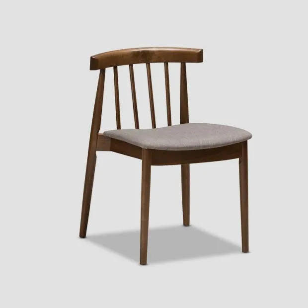 Simple and modern solid wood horn chair Western restaurant dining chair catering hotel table and cafe table