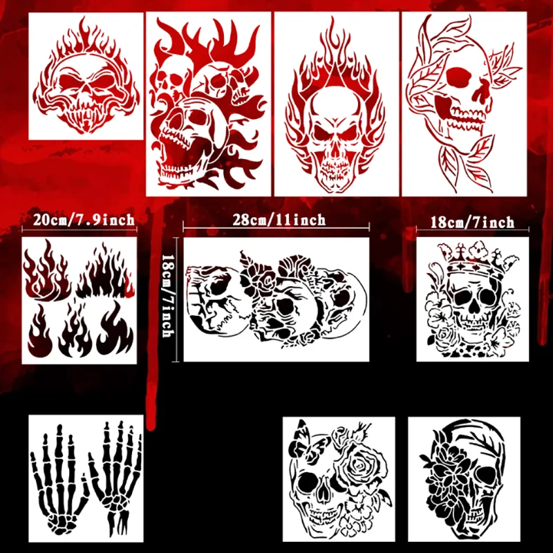 28-18cm-skull-theme-stencils-diy-layering-wall-scrapbooking-coloring-embossing-decoration-hand-drawn-graffiti-painting-template-aliexpress for Free Printable Cut Out Airbrush Stencils 28*18cm Skull Theme Stencils DIY Layering Wall Scrapbooking Coloring Embossing Decoration Hand Drawn Graffiti Painting Template - AliExpress for Free Printable Cut Out Airbrush Stencils