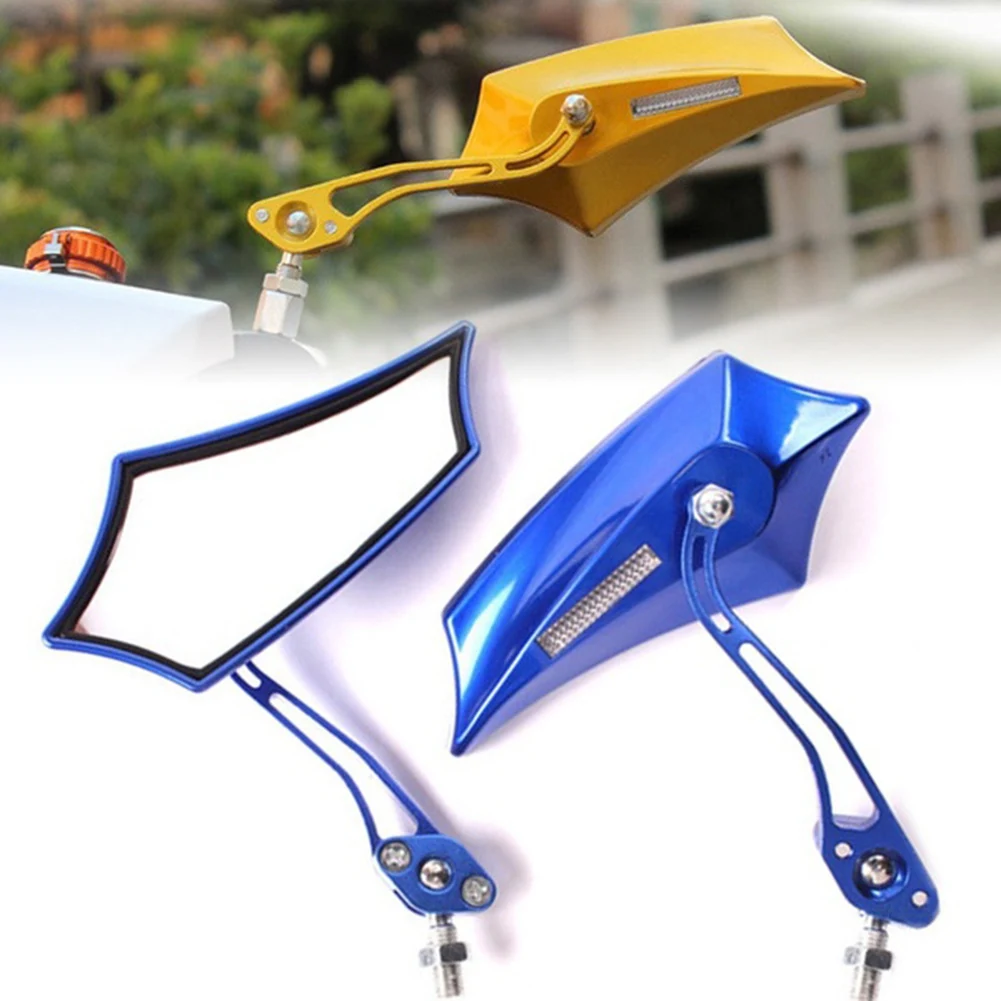 

8/10mm 2 PCS Motorcycle Rear View Side Mirror Motorbike Rearview Mirrors Scooter Electrombile Back Side Convex Mirror Universal