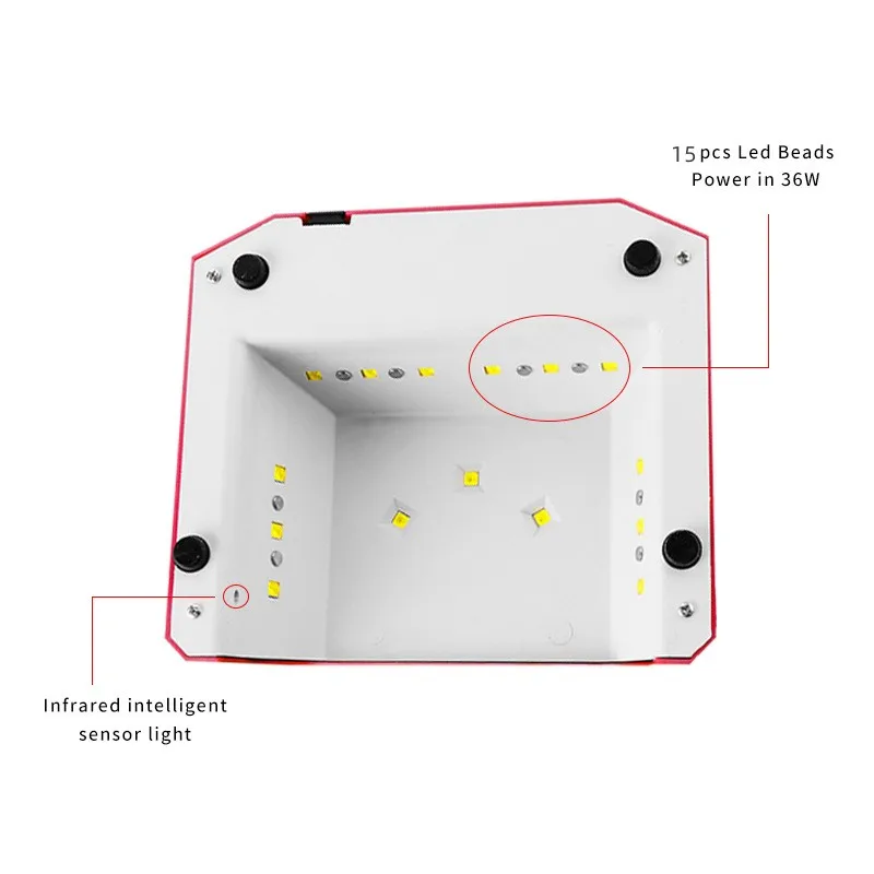 New 36W quick-drying diamond UV phototherapy lamp nail lamp hand and foot nail curing lamp solar lamp Christmas gift 5