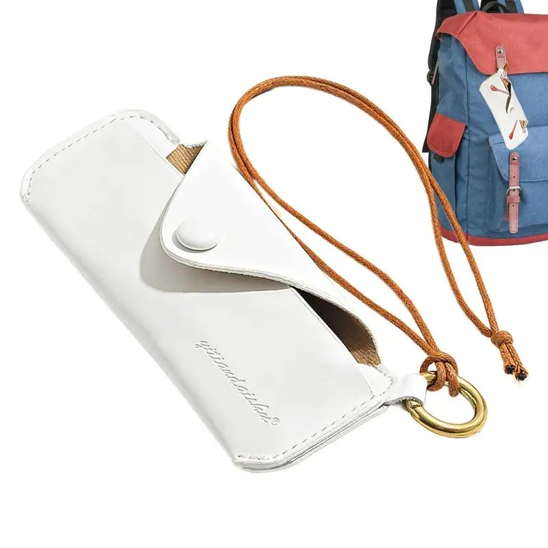 

Sunglasses Bag Soft Eyeglasses Bag Eyewear Sleeve With Wrist Strap Portable Slim PU Leather Glasses Case Holder Sunglasses Case