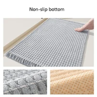 Water Absorption Bathroom Carpet Non-slip Home Bath Mat Tassel Soft Modern Floor Area Rug Home Door Mat Entrance Rug 2