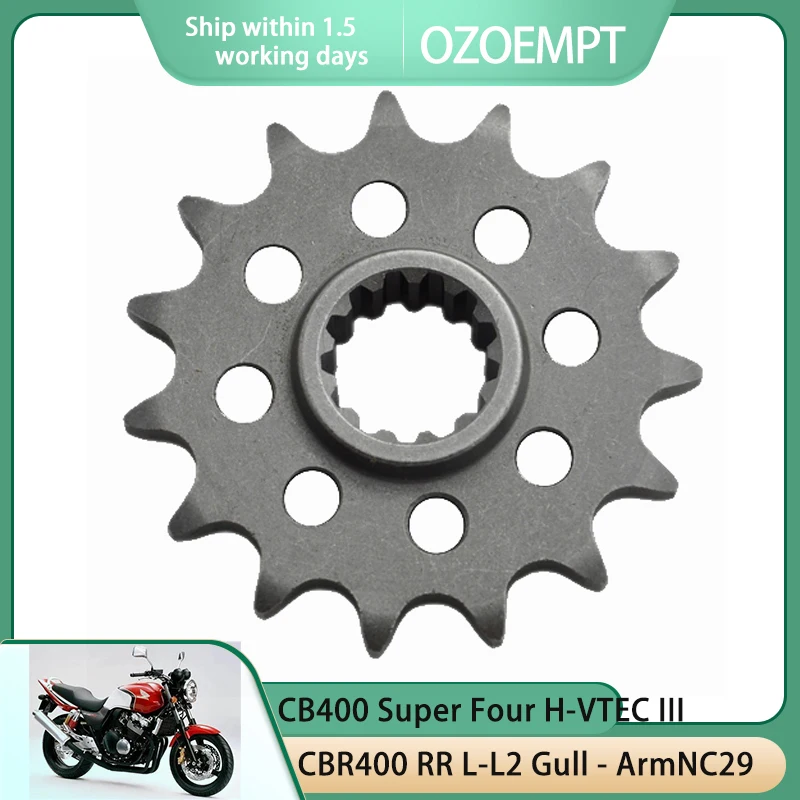 

OZOEMPT 525-15T Motorcycle Front Sprocket Apply to CB400 Super Four H-VTEC III RRJ Tri - ArmNC23 RR L-L2 Gull - ArmNC29