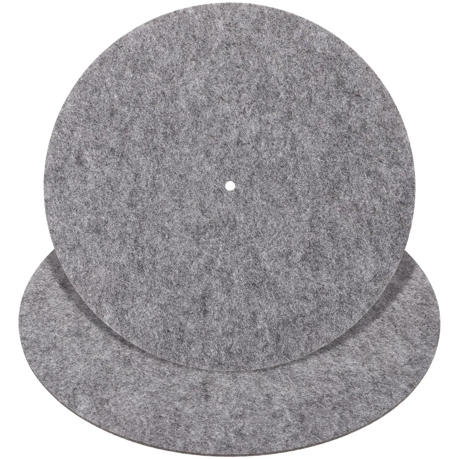 2 Pcs Turntable Record Mat Protective Recorder Accessories Grey Slipmat Platter Vinyl Felt