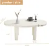 Cloud Coffee Table - Cute Coffee Table - Irregular Shape Coffee Table with 4 Legs - Modern End Table,Easy Assembly-White 3