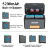 ZGCINE PS-G10 Mini Battery Charging Box For GoPro 11 10 9 8 7 6 5 5200mAh Smart Charging Case Battery Storage Box For Gopro Hero 2