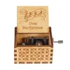 Antique Wooden Music Box - Perfect Gift for Kids Carved Hand Crank For Winnie the Pooh Theme Music 6