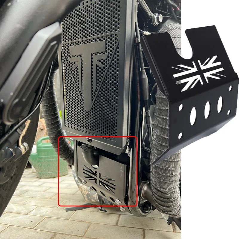 Engin protection cover For TRIUMPH Bonneville Bobber Black Chassis