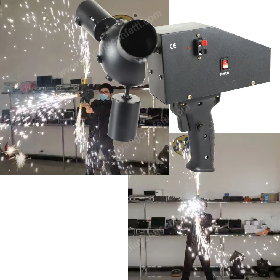 Fireworks Machine Indoor Stage Fountain Hand Gun Firing Pyrotechnics Held India Shooter Cold Pyro Wedding DJ Spinning Windmill