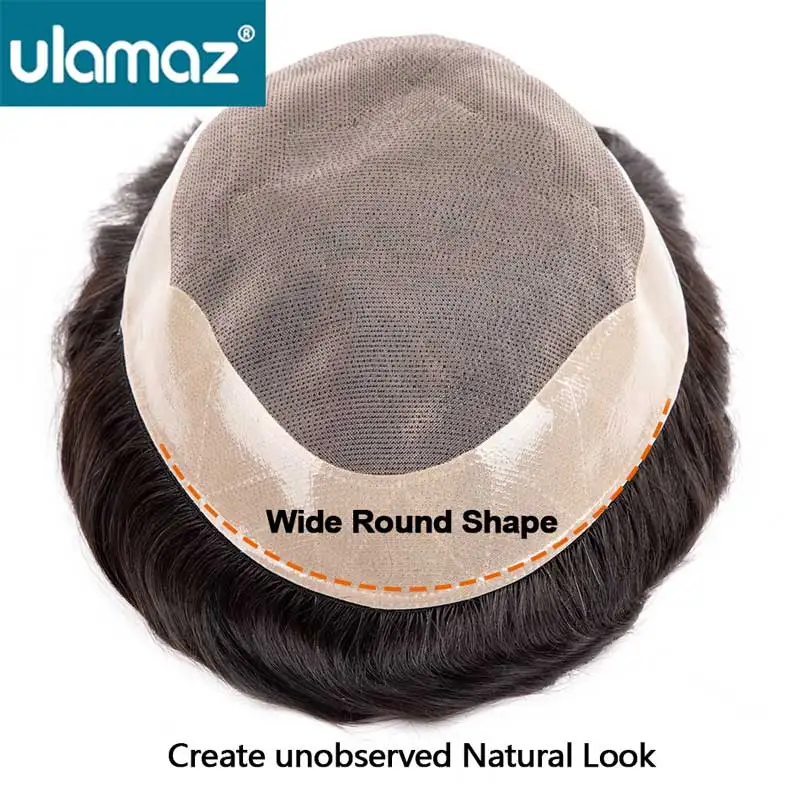 Human Hair Toupee Capillary Male Hair Prosthesis Mono Toupee Hair Men Durable Man Wig Natural Human Wig For Men Breathable Mens System
