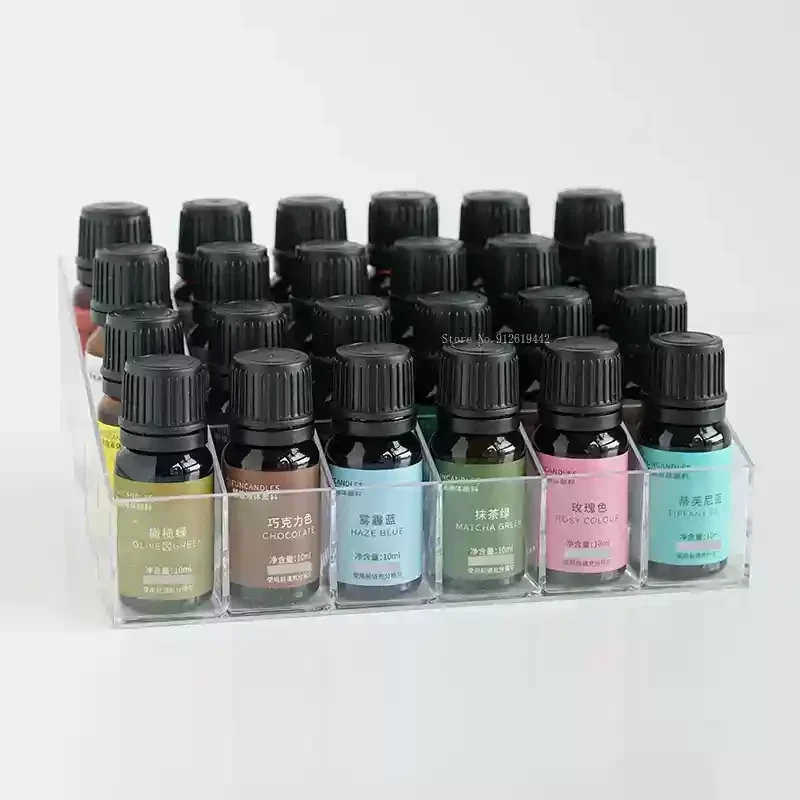 10ml/ Bottle 24 Color/set Scented Candle High Concentration Liquid Dye DIY Creative Modeling Candle/wax Sheet Dyeing Pigment