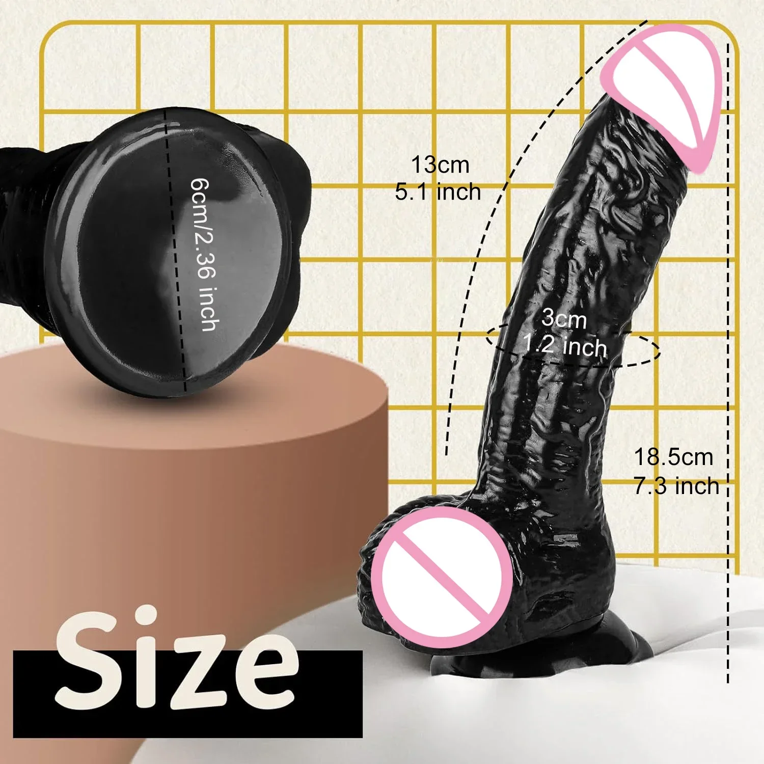 7 Inch Black Dildo Realistic Dildos for Women Small Penis With Suction Cup Cock for Vaginal G-spot Anal Dildo Sex Toys Women sex toys