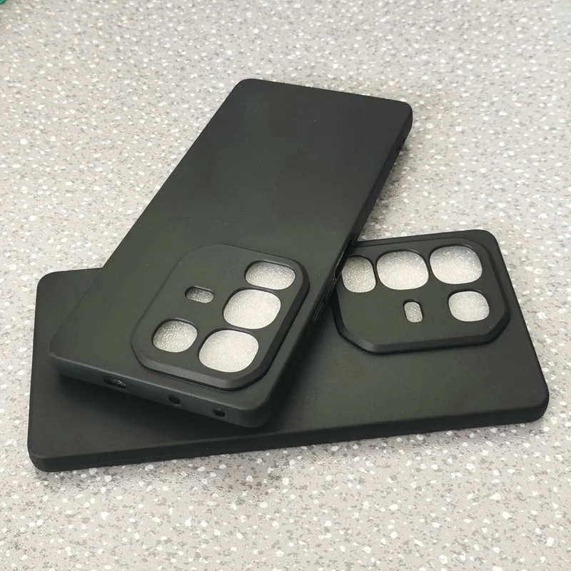 Sleek Matte Black TPU Silicone Phone Case