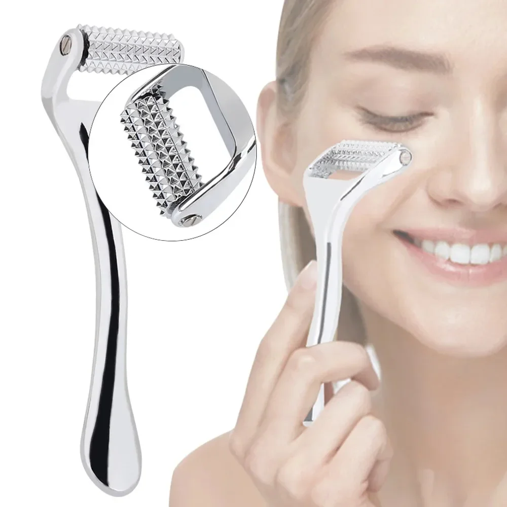 Zinc Alloy Microneedle Derma Roller Painless Facial Beauty Essence Introduction Portable Handheld Facial Massager Stick Skincare huai furnace silver white hand warmer zinc alloy hand warmer treasure winter heating warm and portable