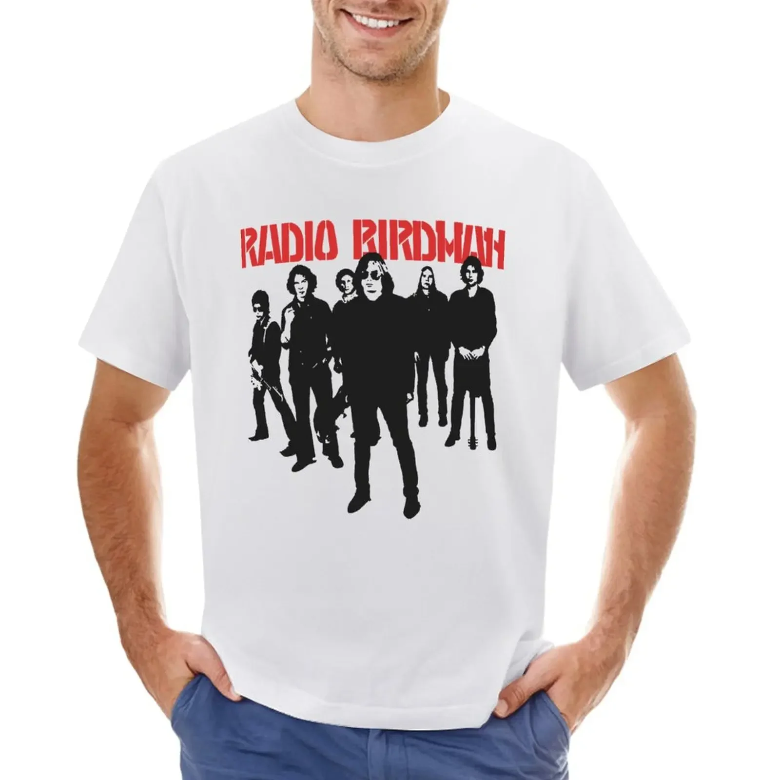 RADIO BIRDMAN T-shirt korean fashion boys whites sports fans t shirts men