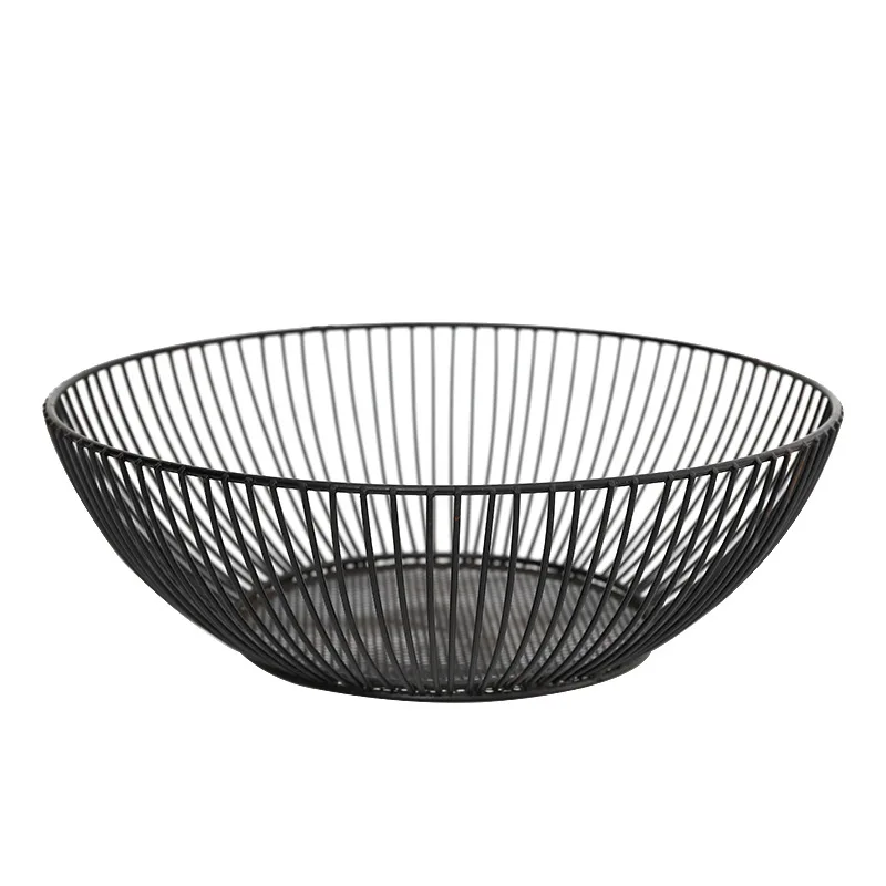 Nordic Style Geometric Vegetable Fruit Metal Wire Basket Kitchen Desktop Storage Bowl Container Table Fruit Plates Decoration