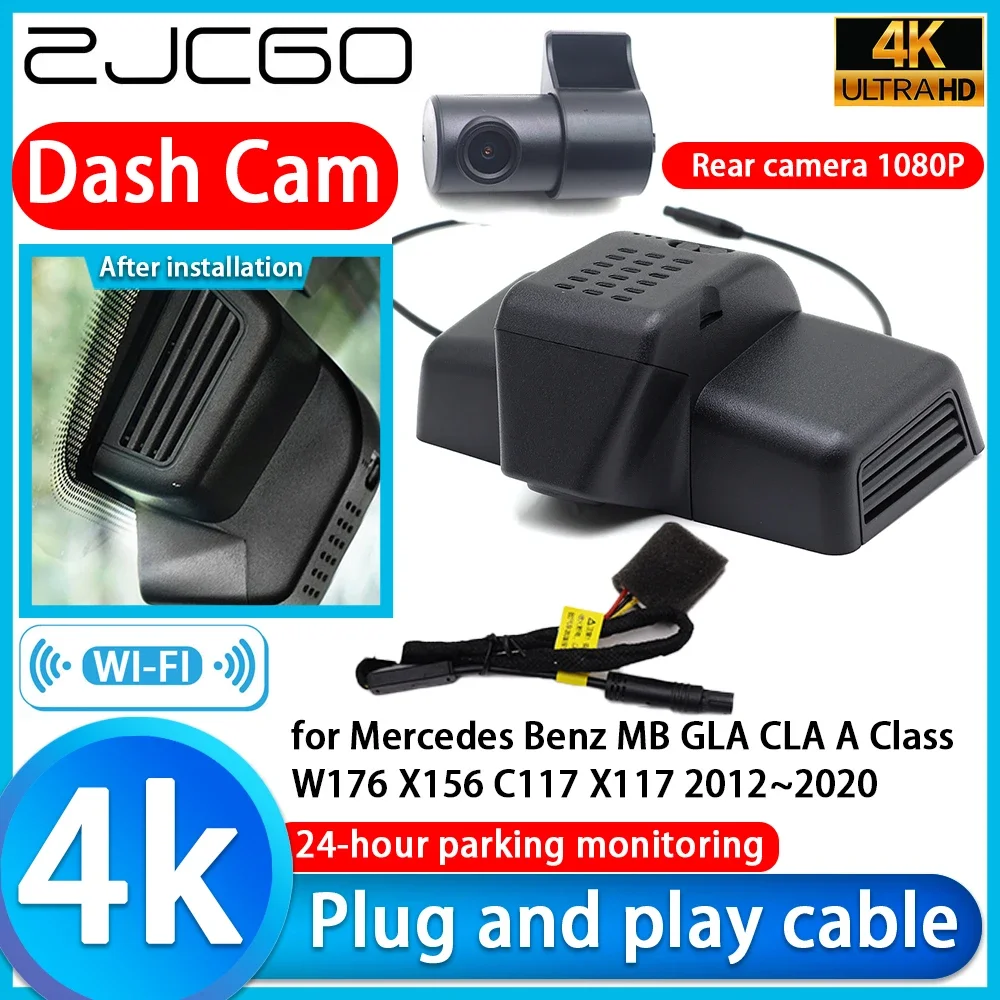 

ZJCGO Video Recorder 4K UHD Plug and Play Car DVR Dash Cam for Mercedes Benz MB G Class G500 G550 G55 G63 W463 2008~2018