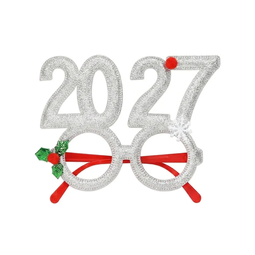 2027 New Years Eve Headband & Party Glasses Sequin 2027 Happy New Year Headband Cute Creative Glitter Hair Hoop Photo Prop Colorful Christmas Headpiece Party Decoration 10