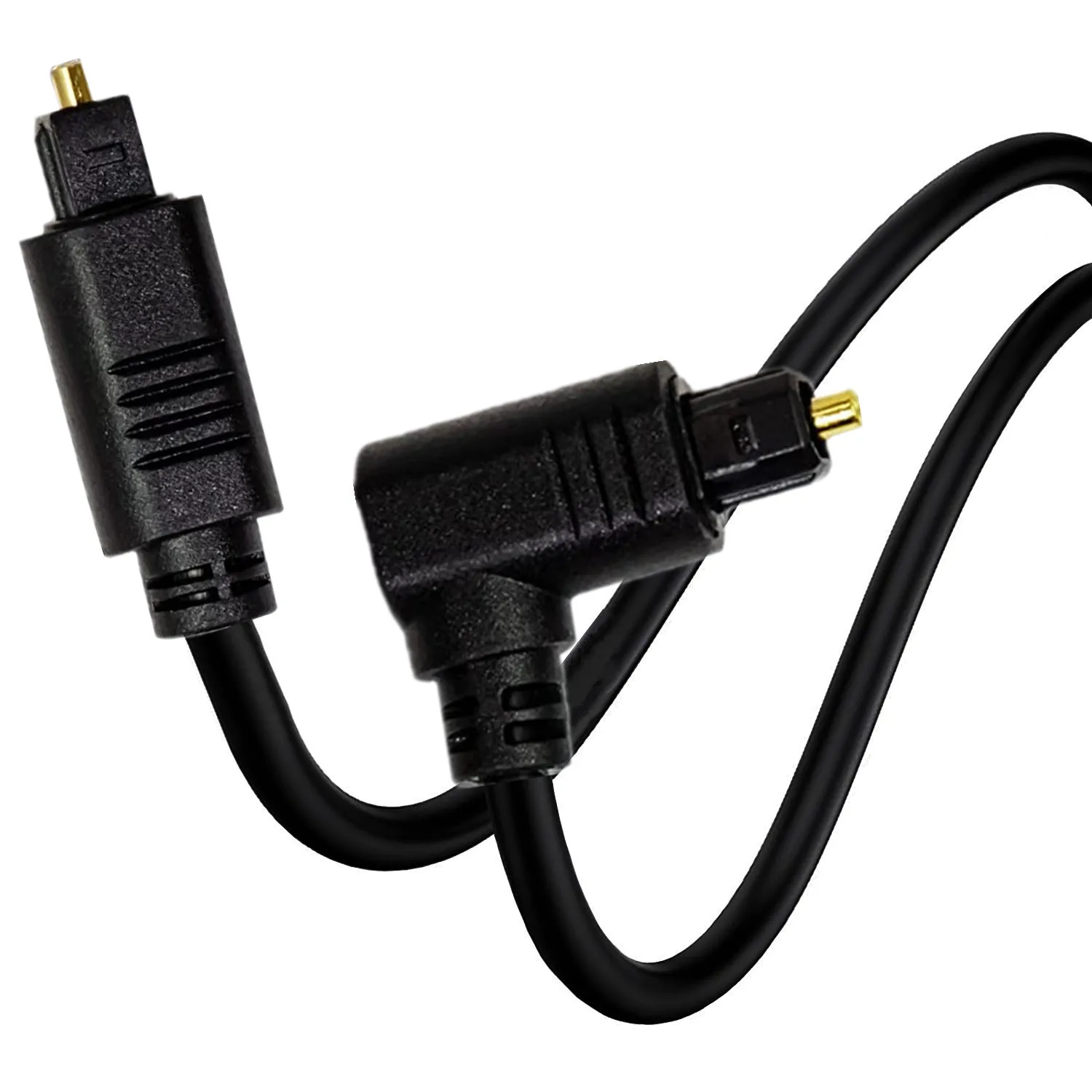 Single Double Bend TOSLINK Optical Audio Digital Fiber Optic Cable 90 Degree Angle Elbow 1M 2M |
