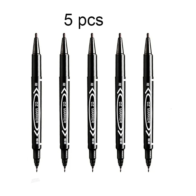 Dual-Tip Permanent Marker Pens for Versatile Use on Various Surfaces