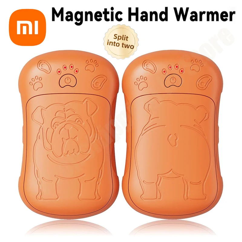 Xiaomi 2pack Portable Magnetic Puppy Pattern Hand Warmer Rechargeable Fast Heating Sleek Stylish Hand Warmer For Outdoor Camping
