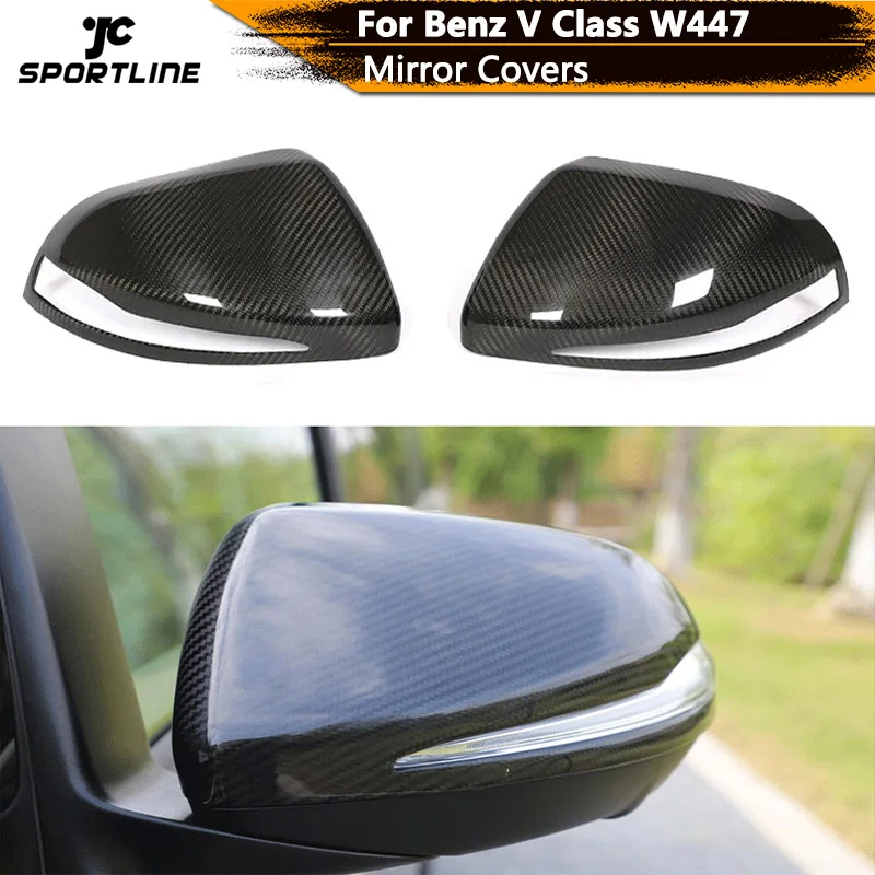 Rear View Mirror Covers Caps for Mercedes-Benz V Class W447 V250 V220d  2016-2018 Add On Style Car Side Mirror Covers Caps