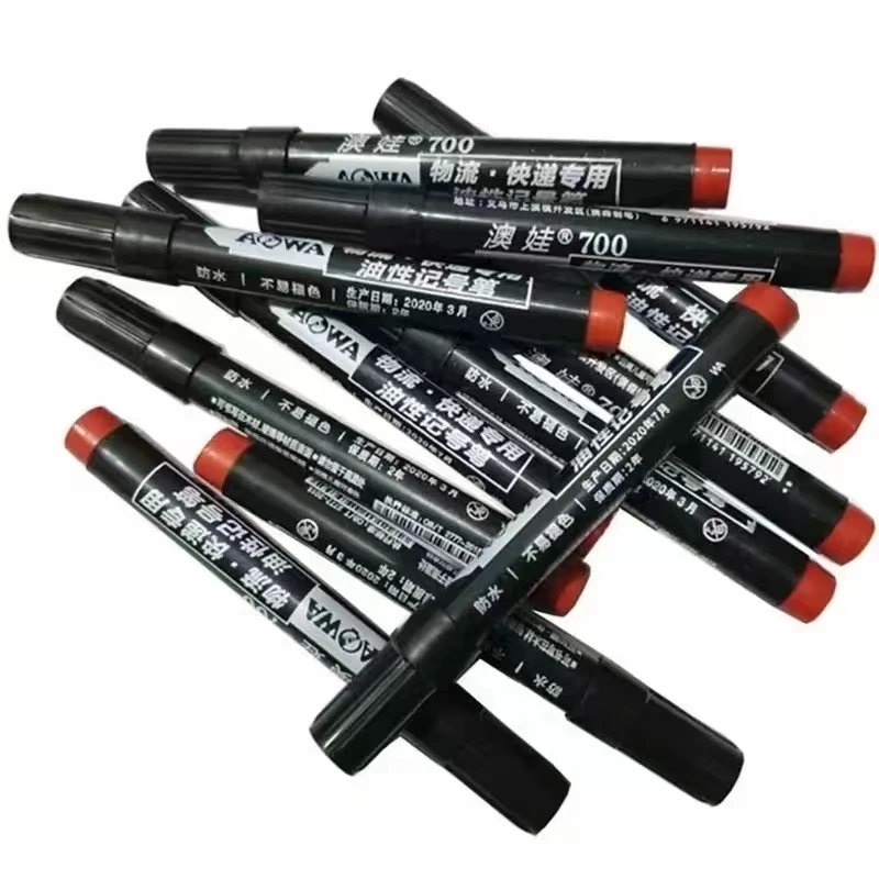 라운드 토 네임펜 펜, 방수 잉크, 미세 포인트, 검정, 파랑, 빨강, 오일 잉크, 1.5mm, 파인 컬러 마커 펜, 100 개