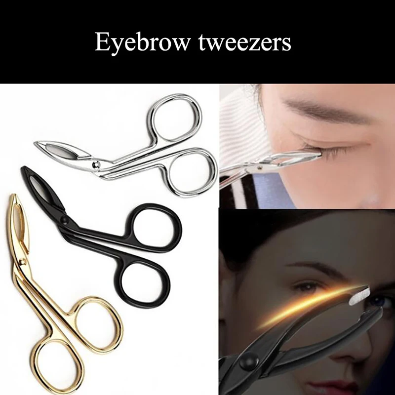 1pc Eyebrow Tweezers Portable Eyelashes Hair Remove Trimming Eyebrow